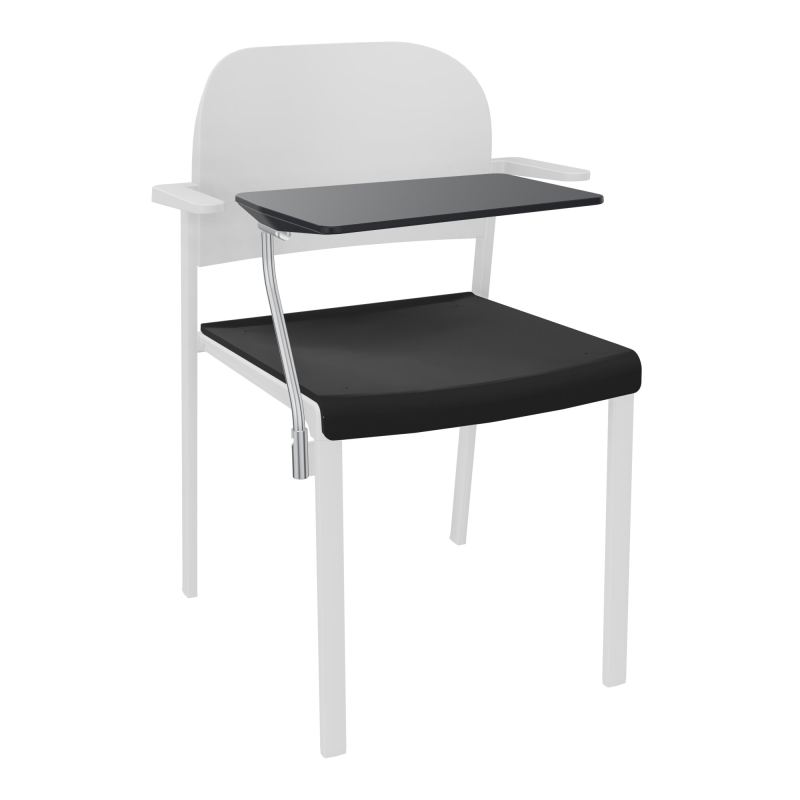 ROMY CHAISE 4P FIXES ASSISE TISSU DOSSIER POLYPRO AVEC ACCOUDOIRS+TABLETTE NOIRE CB SP PT