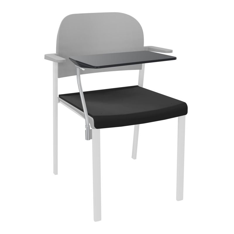 ROMY CHAISE 4P FIXES ASSISE TISSU DOSSIER POLYPRO AVEC ACCOUDOIRS+TABLETTE NOIRE CB SP PX