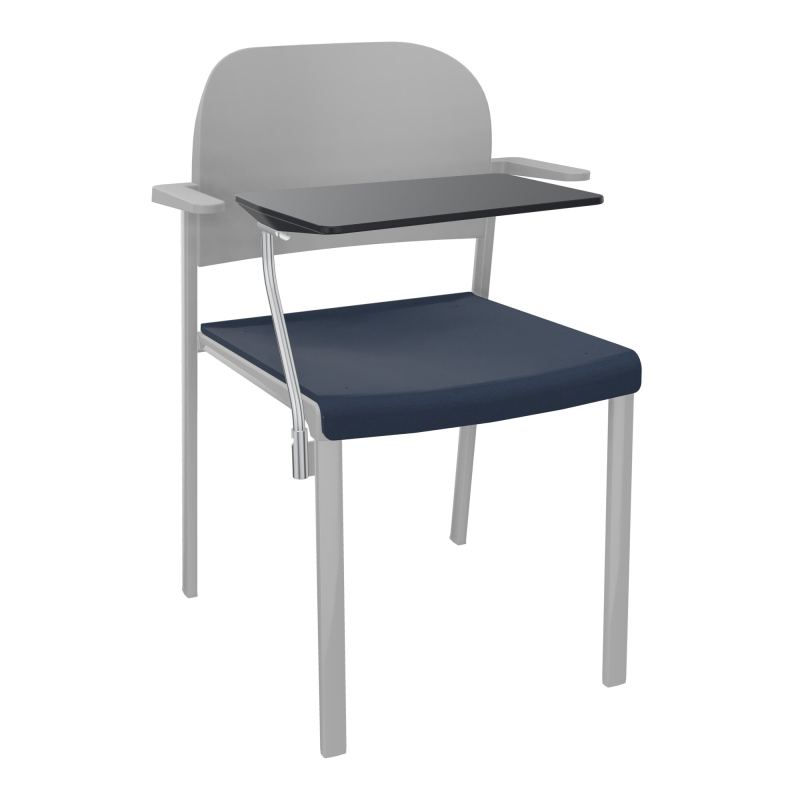 ROMY CHAISE 4P FIXES ASSISE TISSU DOSSIER POLYPRO AVEC ACCOUDOIRS+TABLETTE NOIRE CC SB PX