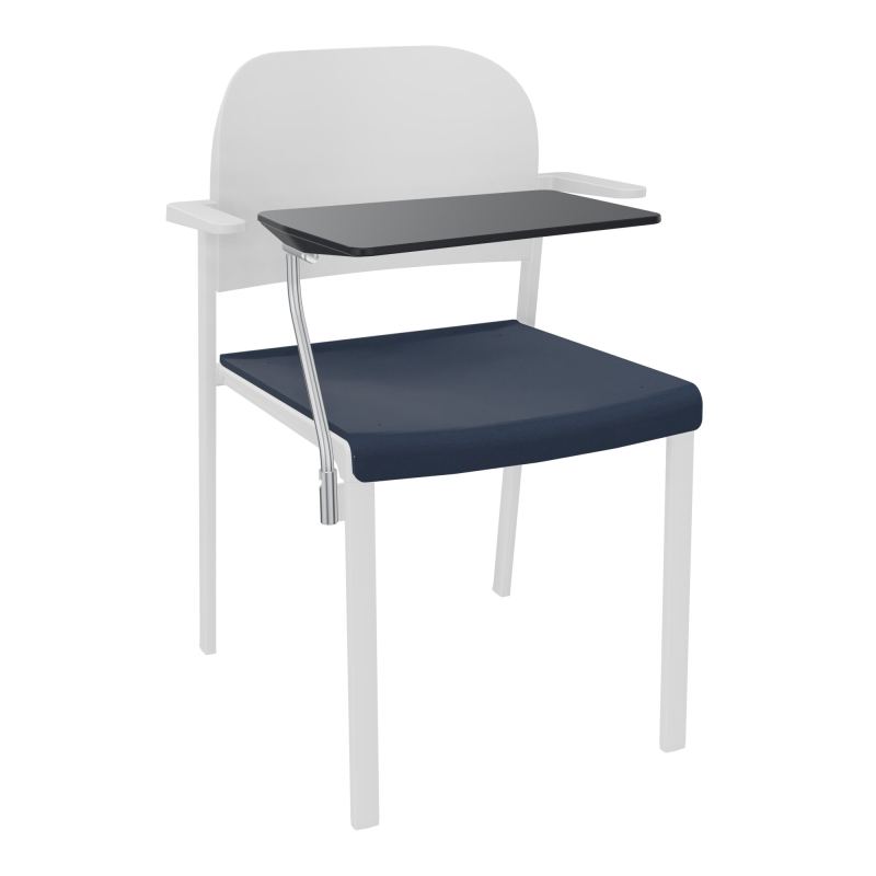 ROMY CHAISE 4P FIXES ASSISE TISSU DOSSIER POLYPRO AVEC ACCOUDOIRS+TABLETTE NOIRE CC SP PT