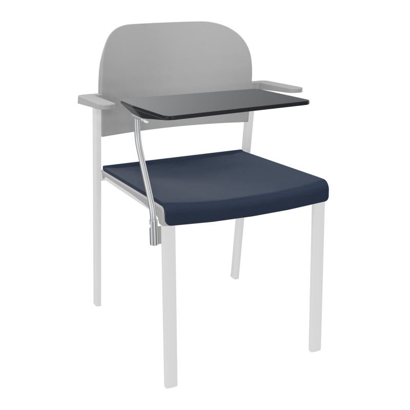 ROMY CHAISE 4P FIXES ASSISE TISSU DOSSIER POLYPRO AVEC ACCOUDOIRS+TABLETTE NOIRE CC SP PX