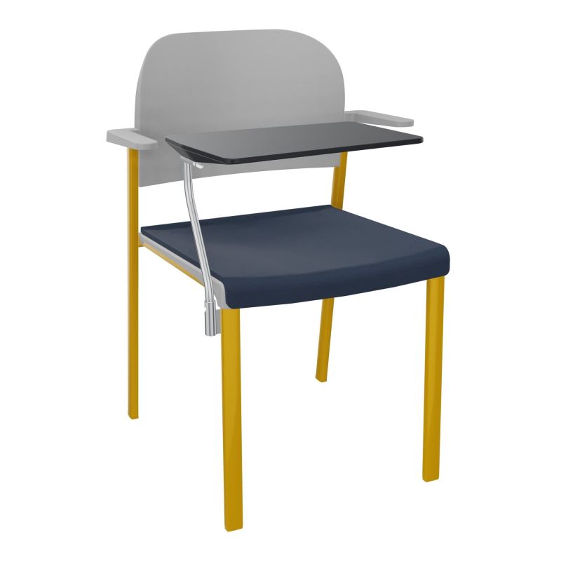ROMY CHAISE 4P FIXES ASSISE TISSU DOSSIER POLYPRO AVEC ACCOUDOIRS+TABLETTE NOIRE CC SX PX