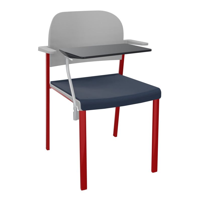 ROMY CHAISE 4P FIXES ASSISE TISSU DOSSIER POLYPRO AVEC ACCOUDOIRS+TABLETTE NOIRE CC ZY PX