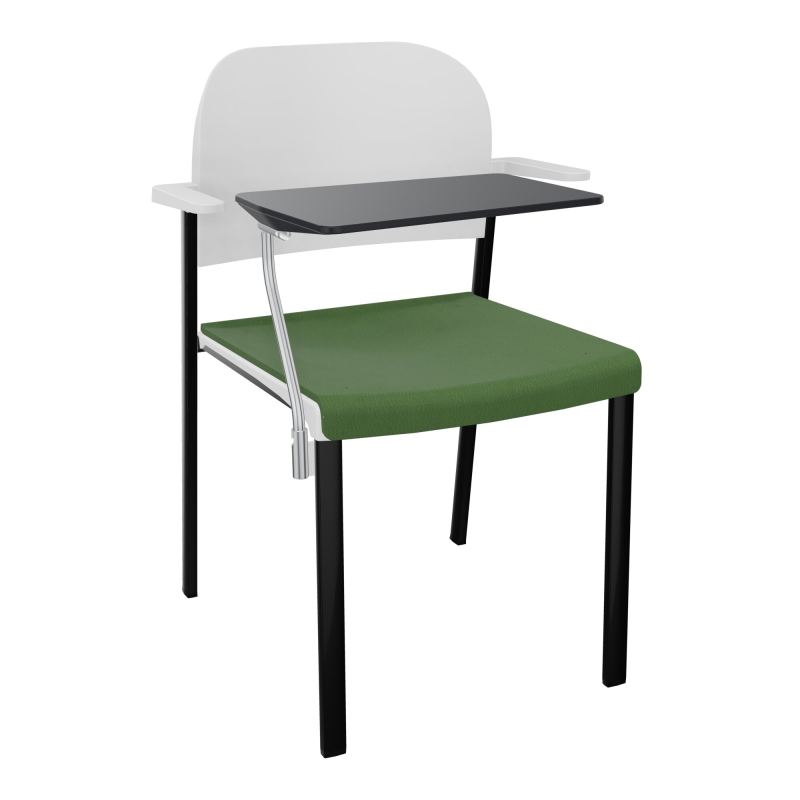 ROMY CHAISE 4P FIXES ASSISE TISSU DOSSIER POLYPRO AVEC ACCOUDOIRS+TABLETTE NOIRE CE SG PT
