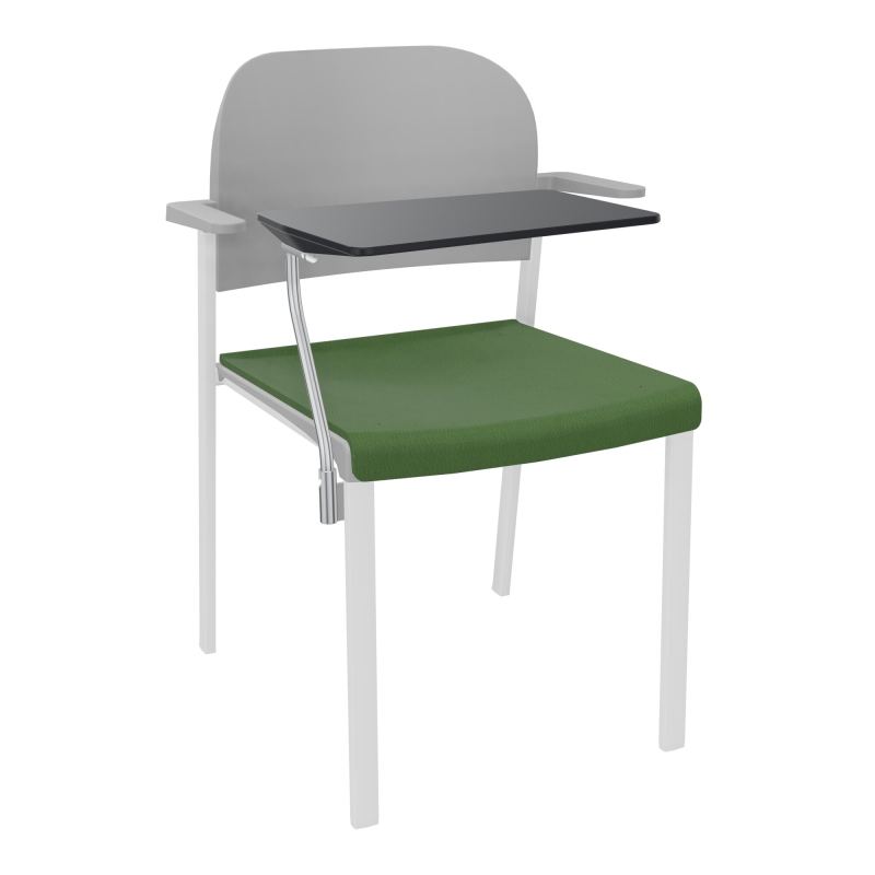 ROMY CHAISE 4P FIXES ASSISE TISSU DOSSIER POLYPRO AVEC ACCOUDOIRS+TABLETTE NOIRE CE SP PX