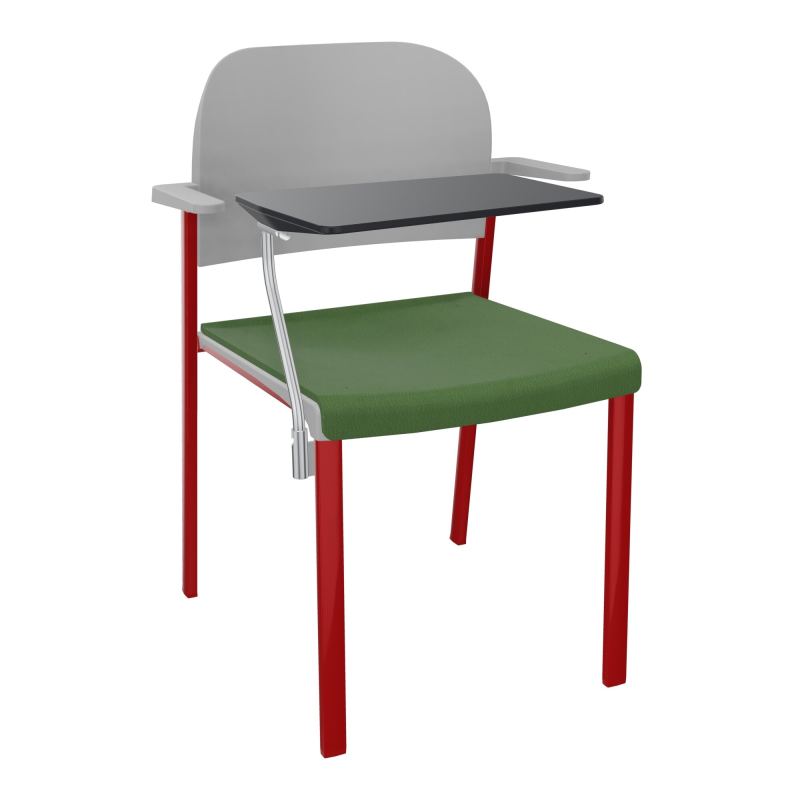 ROMY CHAISE 4P FIXES ASSISE TISSU DOSSIER POLYPRO AVEC ACCOUDOIRS+TABLETTE NOIRE CE ZY PX