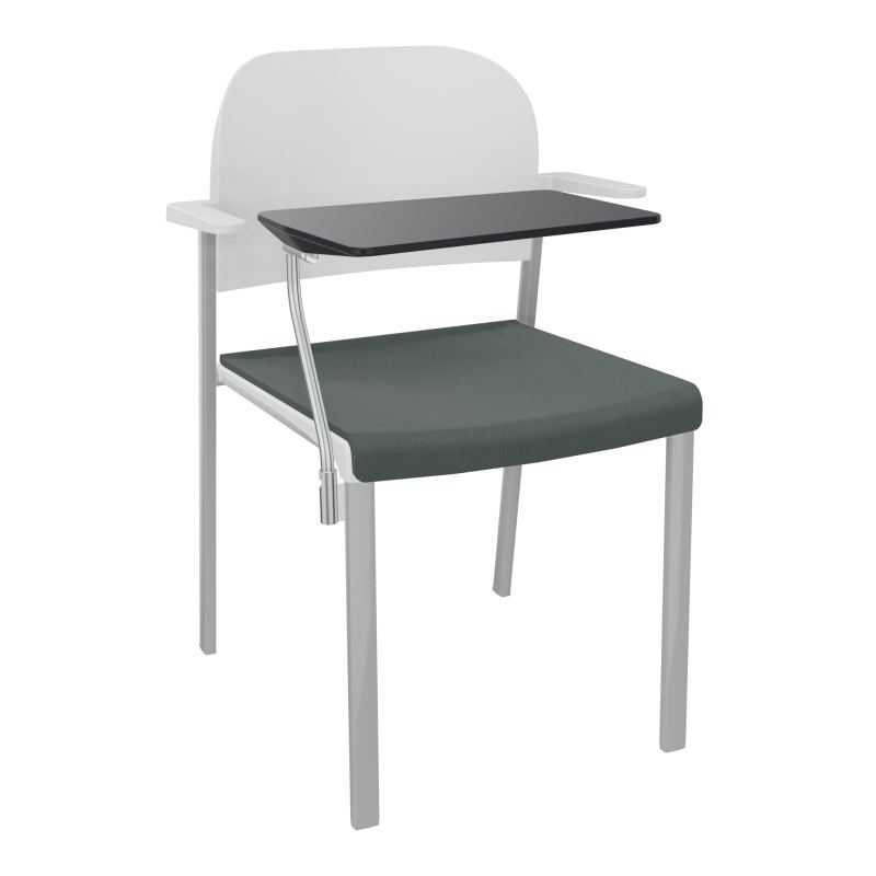 ROMY CHAISE 4P FIXES ASSISE TISSU DOSSIER POLYPRO AVEC ACCOUDOIRS+TABLETTE NOIRE CF SB PT
