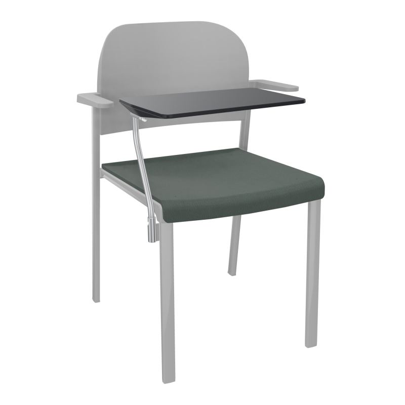 ROMY CHAISE 4P FIXES ASSISE TISSU DOSSIER POLYPRO AVEC ACCOUDOIRS+TABLETTE NOIRE CF SB PX