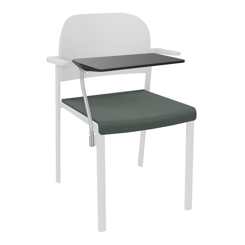 ROMY CHAISE 4P FIXES ASSISE TISSU DOSSIER POLYPRO AVEC ACCOUDOIRS+TABLETTE NOIRE CF SP PT