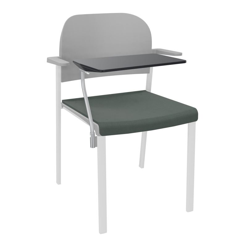 ROMY CHAISE 4P FIXES ASSISE TISSU DOSSIER POLYPRO AVEC ACCOUDOIRS+TABLETTE NOIRE CF SP PX