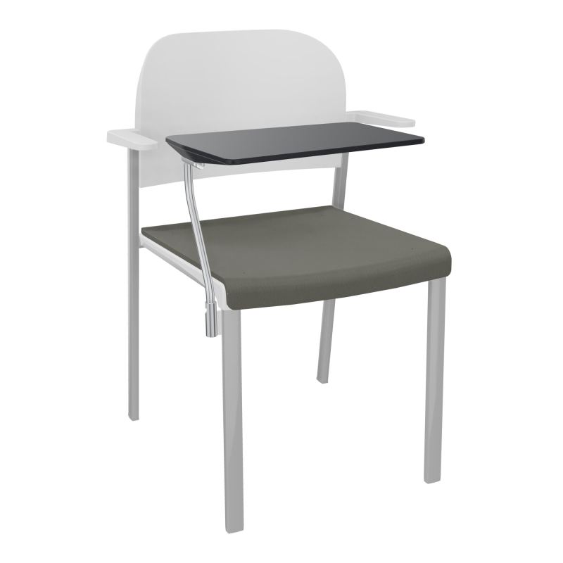 ROMY CHAISE 4P FIXES ASSISE TISSU DOSSIER POLYPRO AVEC ACCOUDOIRS+TABLETTE NOIRE CH SB PT