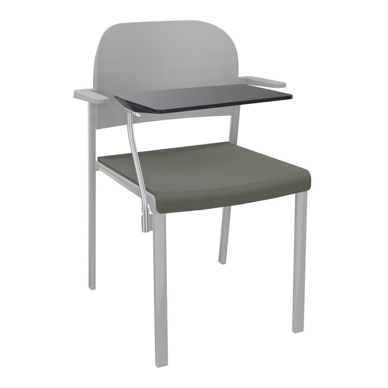 ROMY CHAISE 4P FIXES ASSISE TISSU DOSSIER POLYPRO AVEC ACCOUDOIRS+TABLETTE NOIRE CH SB PX