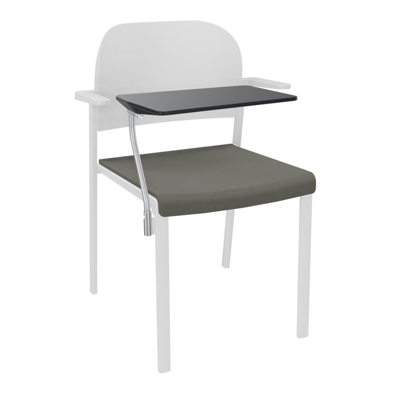 ROMY CHAISE 4P FIXES ASSISE TISSU DOSSIER POLYPRO AVEC ACCOUDOIRS+TABLETTE NOIRE CH SP PT