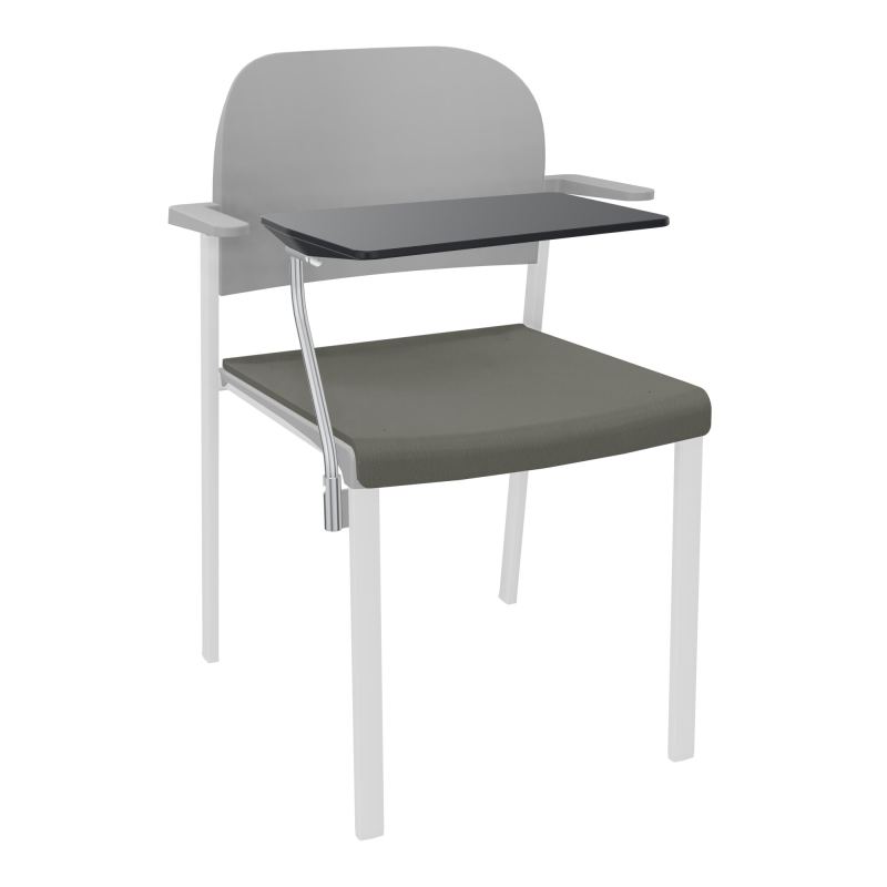 ROMY CHAISE 4P FIXES ASSISE TISSU DOSSIER POLYPRO AVEC ACCOUDOIRS+TABLETTE NOIRE CH SP PX