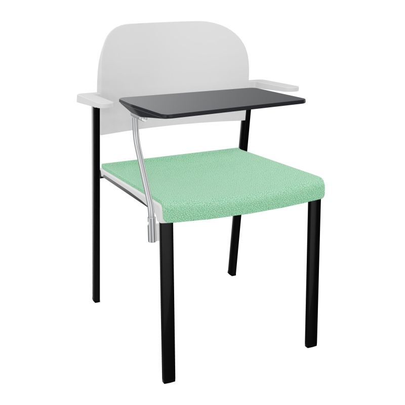 ROMY CHAISE 4P FIXES ASSISE TISSU DOSSIER POLYPRO AVEC ACCOUDOIRS+TABLETTE NOIRE E4 SG PT