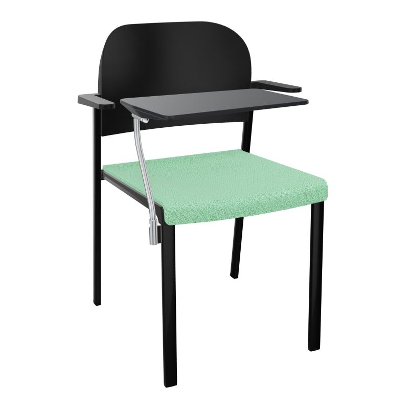 ROMY CHAISE 4P FIXES ASSISE TISSU DOSSIER POLYPRO AVEC ACCOUDOIRS+TABLETTE NOIRE E4 SG PU