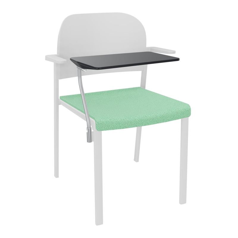 ROMY CHAISE 4P FIXES ASSISE TISSU DOSSIER POLYPRO AVEC ACCOUDOIRS+TABLETTE NOIRE E4 SP PT