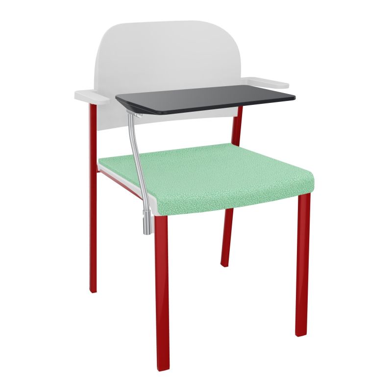 ROMY CHAISE 4P FIXES ASSISE TISSU DOSSIER POLYPRO AVEC ACCOUDOIRS+TABLETTE NOIRE E4 ZY PT