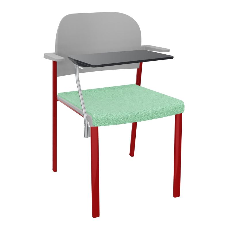 ROMY CHAISE 4P FIXES ASSISE TISSU DOSSIER POLYPRO AVEC ACCOUDOIRS+TABLETTE NOIRE E4 ZY PX