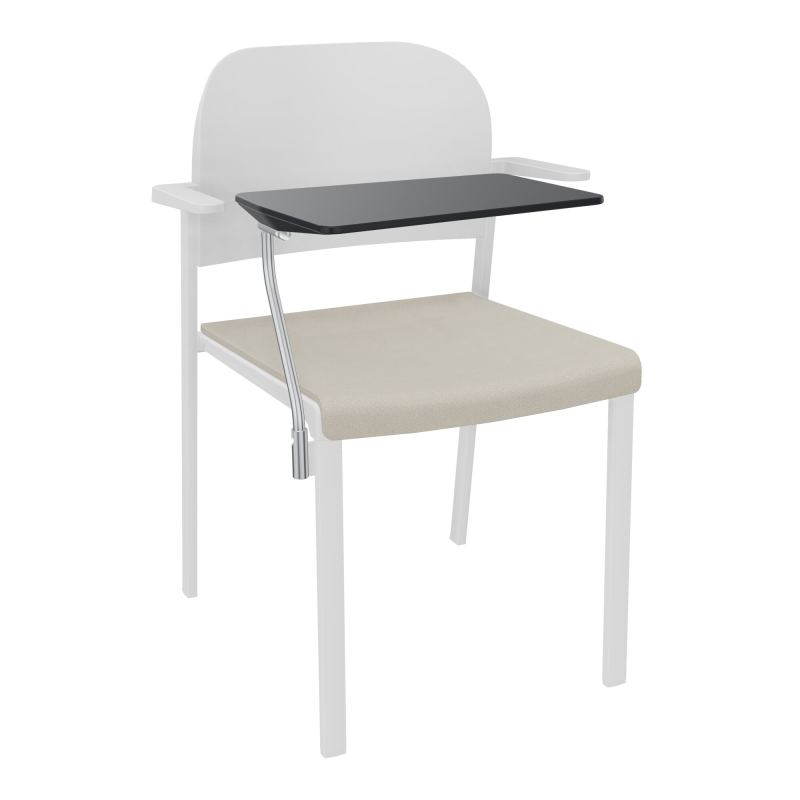 ROMY CHAISE 4P FIXES ASSISE TISSU DOSSIER POLYPRO AVEC ACCOUDOIRS+TABLETTE NOIRE E5 SP PT