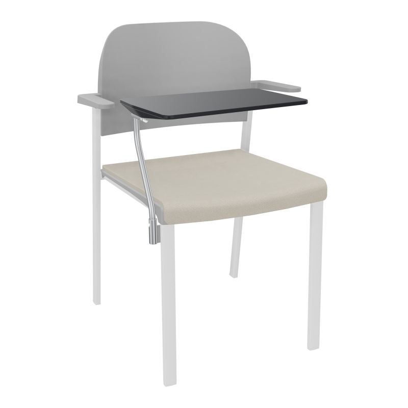ROMY CHAISE 4P FIXES ASSISE TISSU DOSSIER POLYPRO AVEC ACCOUDOIRS+TABLETTE NOIRE E5 SP PX