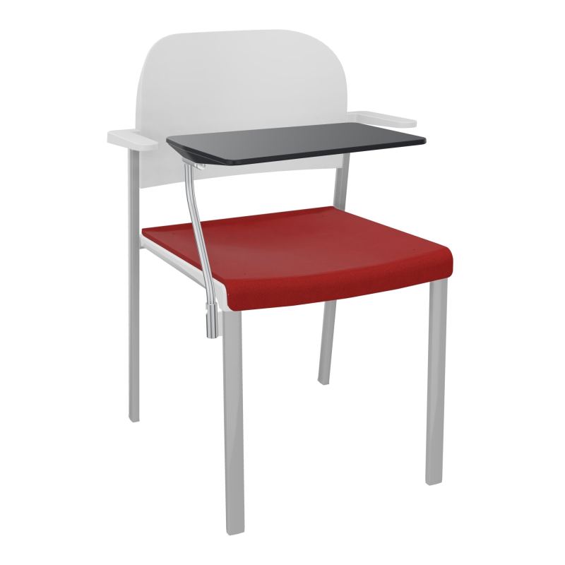 ROMY CHAISE 4P FIXES ASSISE TISSU DOSSIER POLYPRO AVEC ACCOUDOIRS+TABLETTE NOIRE E6 SB PT