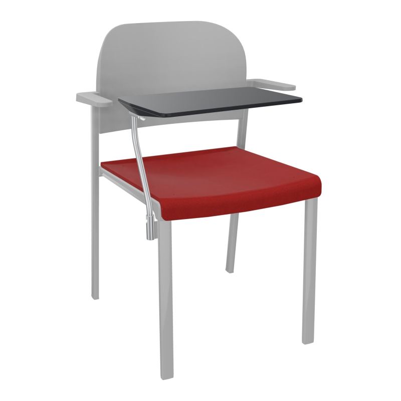 ROMY CHAISE 4P FIXES ASSISE TISSU DOSSIER POLYPRO AVEC ACCOUDOIRS+TABLETTE NOIRE E6 SB PX