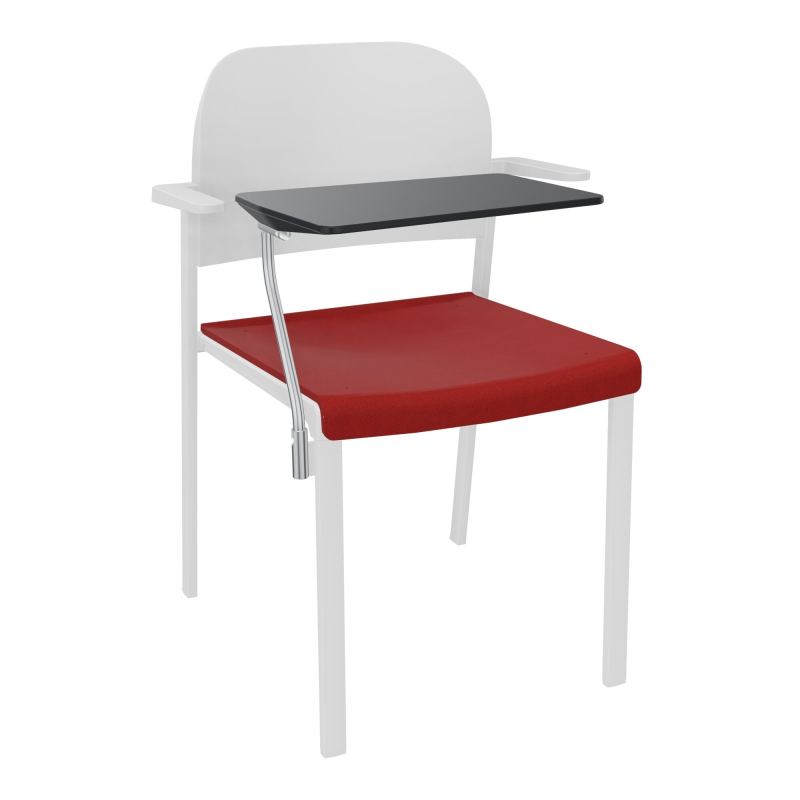 ROMY CHAISE 4P FIXES ASSISE TISSU DOSSIER POLYPRO AVEC ACCOUDOIRS+TABLETTE NOIRE E6 SP PT