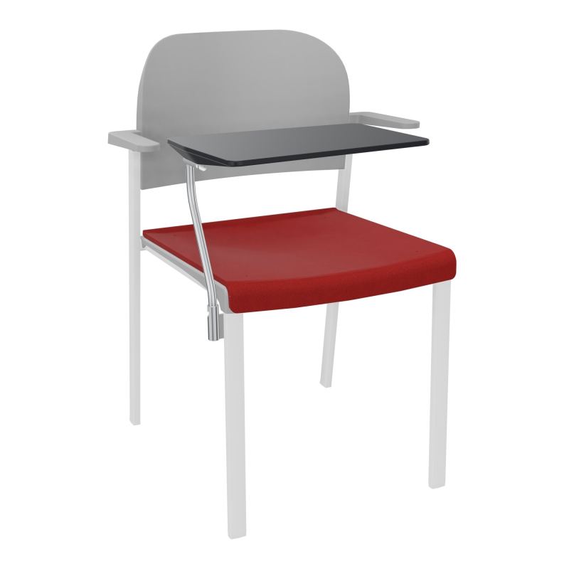 ROMY CHAISE 4P FIXES ASSISE TISSU DOSSIER POLYPRO AVEC ACCOUDOIRS+TABLETTE NOIRE E6 SP PX