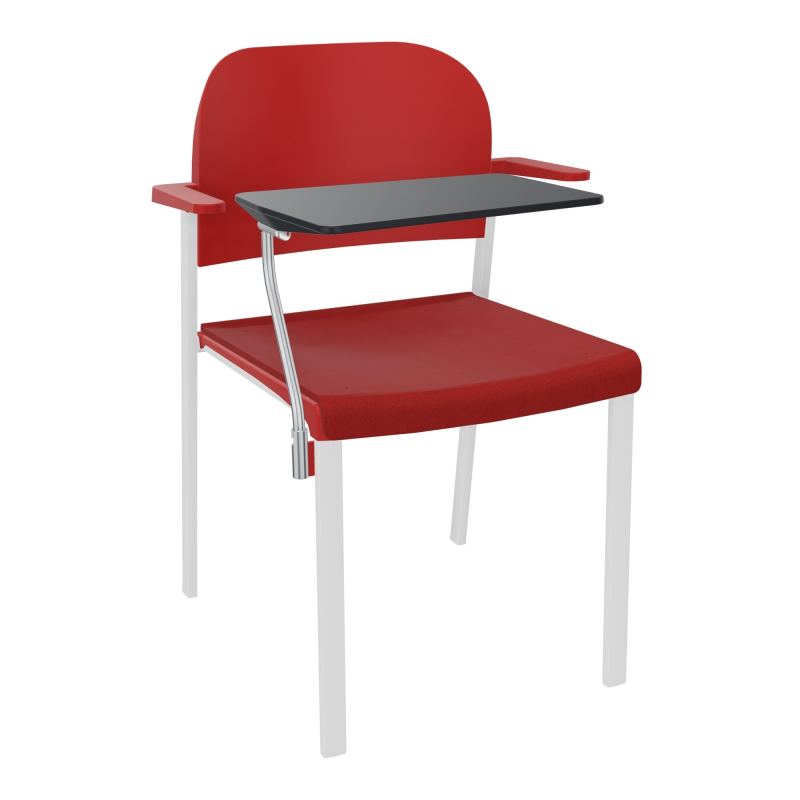 ROMY CHAISE 4P FIXES ASSISE TISSU DOSSIER POLYPRO AVEC ACCOUDOIRS+TABLETTE NOIRE E6 SP PZ