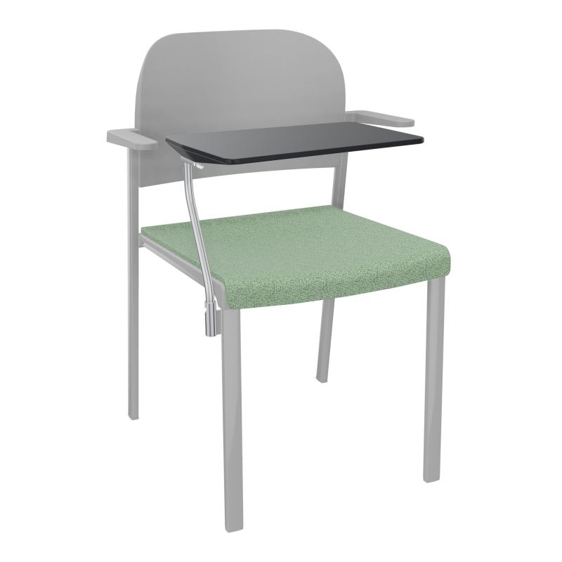 ROMY CHAISE 4P FIXES ASSISE TISSU DOSSIER POLYPRO AVEC ACCOUDOIRS+TABLETTE NOIRE E7 SB PX
