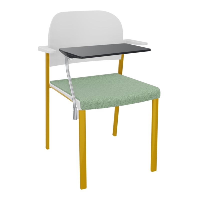 ROMY CHAISE 4P FIXES ASSISE TISSU DOSSIER POLYPRO AVEC ACCOUDOIRS+TABLETTE NOIRE E7 SX PT