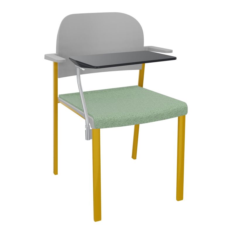 ROMY CHAISE 4P FIXES ASSISE TISSU DOSSIER POLYPRO AVEC ACCOUDOIRS+TABLETTE NOIRE E7 SX PX