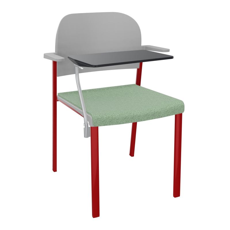ROMY CHAISE 4P FIXES ASSISE TISSU DOSSIER POLYPRO AVEC ACCOUDOIRS+TABLETTE NOIRE E7 ZY PX
