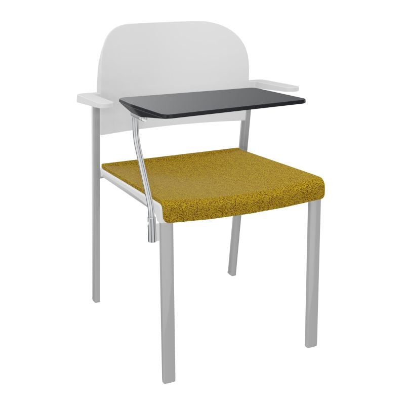 ROMY CHAISE 4P FIXES ASSISE TISSU DOSSIER POLYPRO AVEC ACCOUDOIRS+TABLETTE NOIRE E9 SB PT