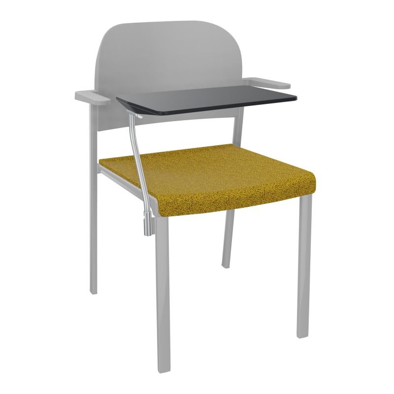 ROMY CHAISE 4P FIXES ASSISE TISSU DOSSIER POLYPRO AVEC ACCOUDOIRS+TABLETTE NOIRE E9 SB PX