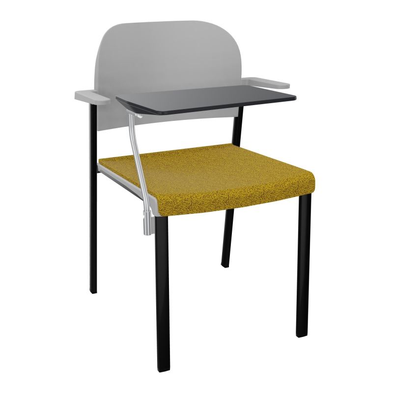 ROMY CHAISE 4P FIXES ASSISE TISSU DOSSIER POLYPRO AVEC ACCOUDOIRS+TABLETTE NOIRE E9 SG PX