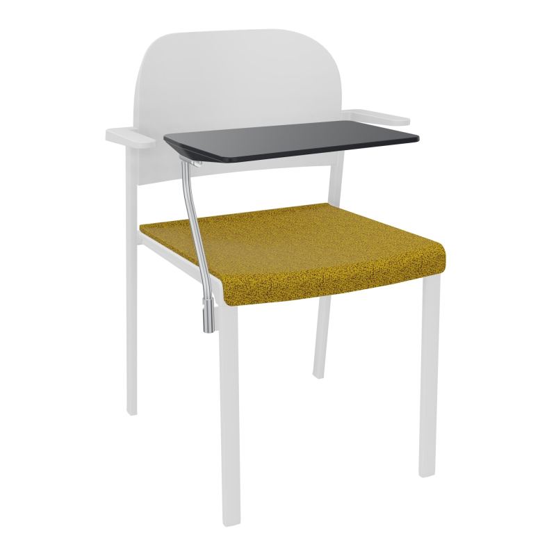 ROMY CHAISE 4P FIXES ASSISE TISSU DOSSIER POLYPRO AVEC ACCOUDOIRS+TABLETTE NOIRE E9 SP PT