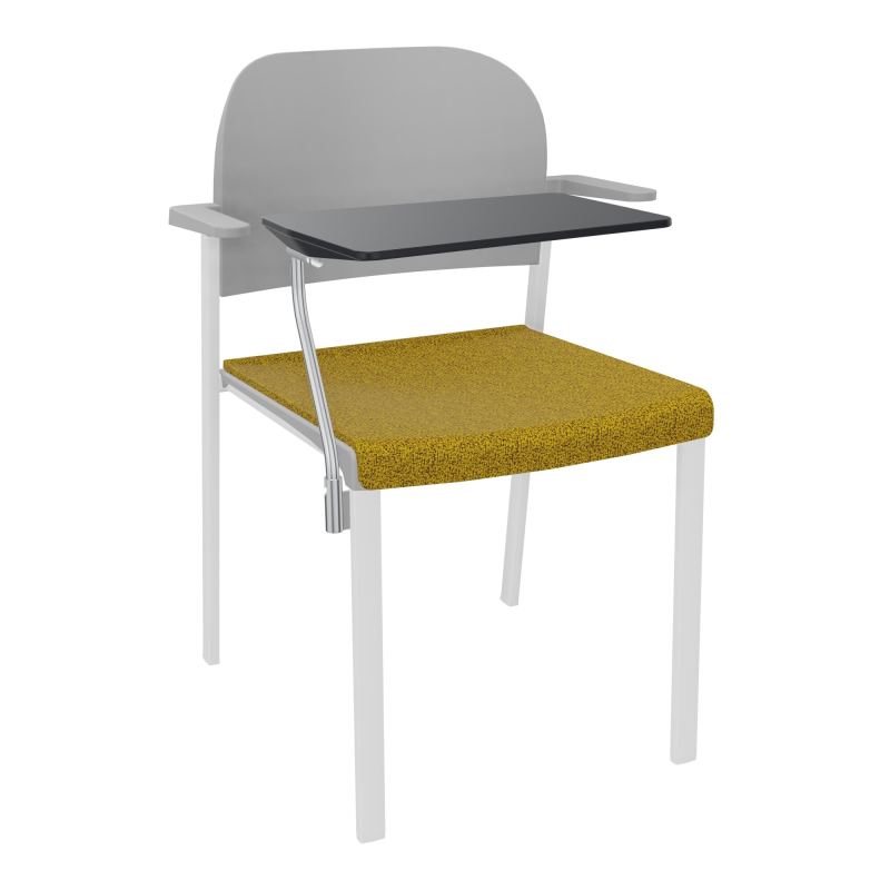 ROMY CHAISE 4P FIXES ASSISE TISSU DOSSIER POLYPRO AVEC ACCOUDOIRS+TABLETTE NOIRE E9 SP PX