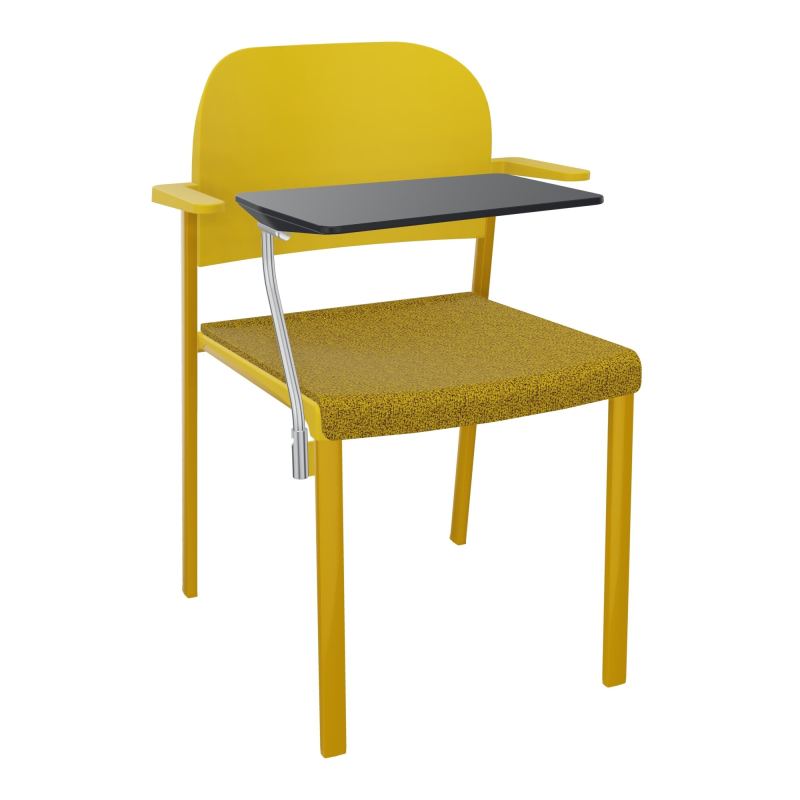 ROMY CHAISE 4P FIXES ASSISE TISSU DOSSIER POLYPRO AVEC ACCOUDOIRS+TABLETTE NOIRE E9 SX PW