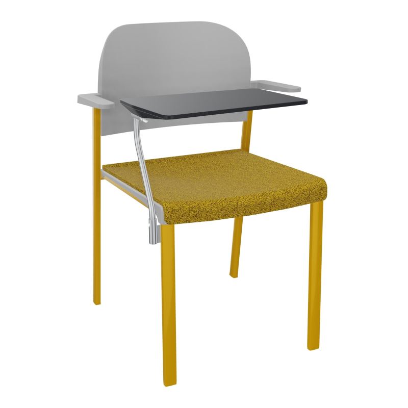 ROMY CHAISE 4P FIXES ASSISE TISSU DOSSIER POLYPRO AVEC ACCOUDOIRS+TABLETTE NOIRE E9 SX PX