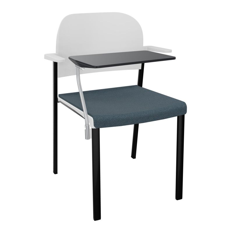 ROMY CHAISE 4P FIXES ASSISE TISSU DOSSIER POLYPRO AVEC ACCOUDOIRS+TABLETTE NOIRE  KA SG P