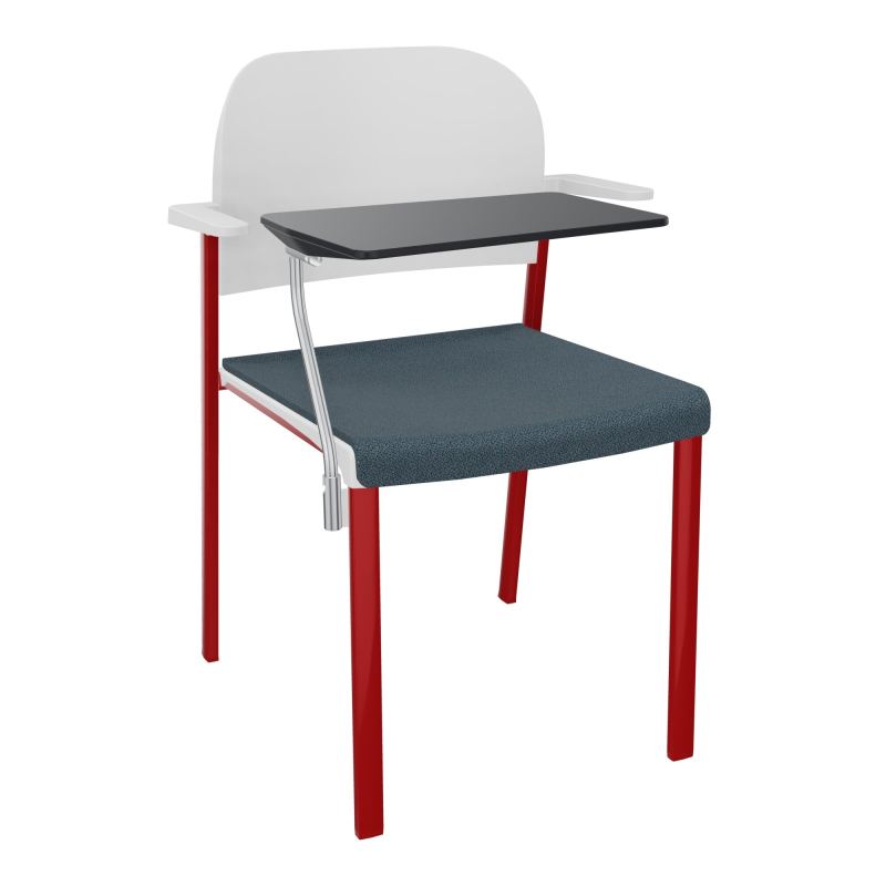 ROMY CHAISE 4P FIXES ASSISE TISSU DOSSIER POLYPRO AVEC ACCOUDOIRS+TABLETTE NOIRE  KA ZY P