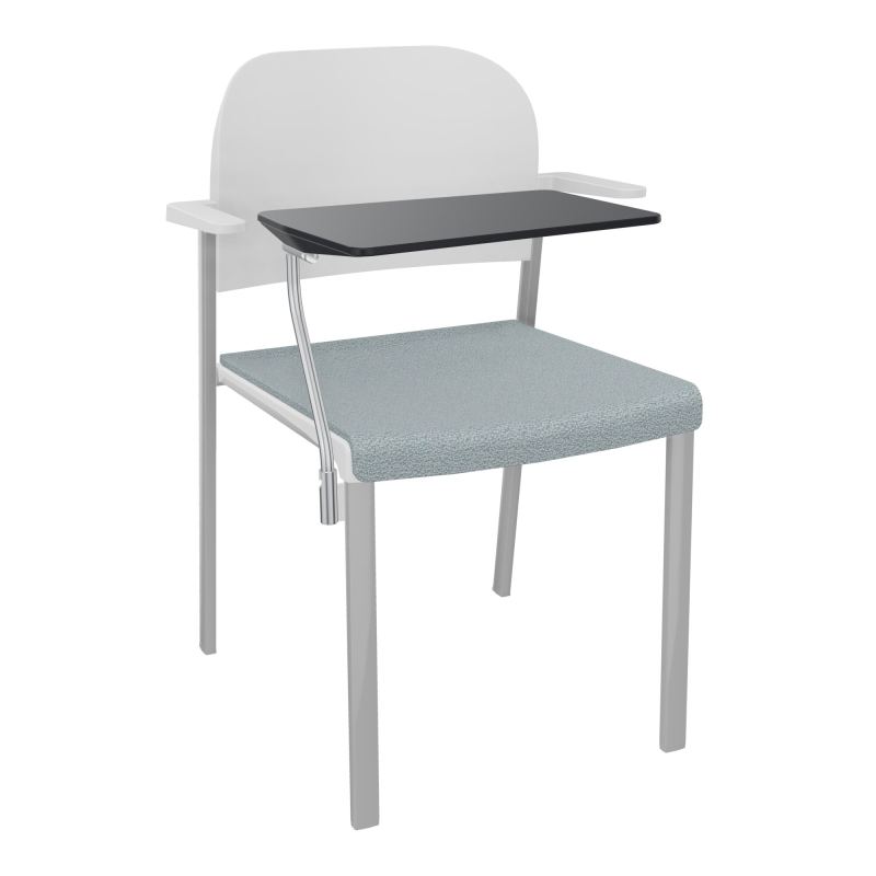 ROMY CHAISE 4P FIXES ASSISE TISSU DOSSIER POLYPRO AVEC ACCOUDOIRS+TABLETTE NOIRE  KD SB P