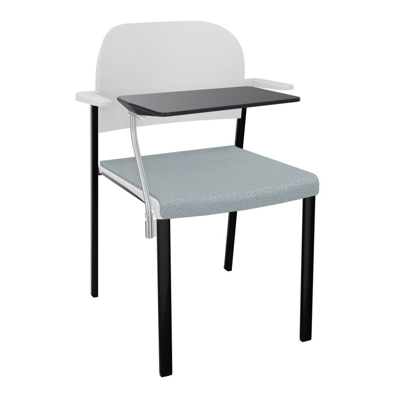 ROMY CHAISE 4P FIXES ASSISE TISSU DOSSIER POLYPRO AVEC ACCOUDOIRS+TABLETTE NOIRE  KD SG P