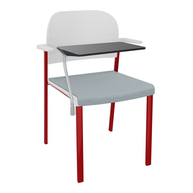 ROMY CHAISE 4P FIXES ASSISE TISSU DOSSIER POLYPRO AVEC ACCOUDOIRS+TABLETTE NOIRE  KD ZY P