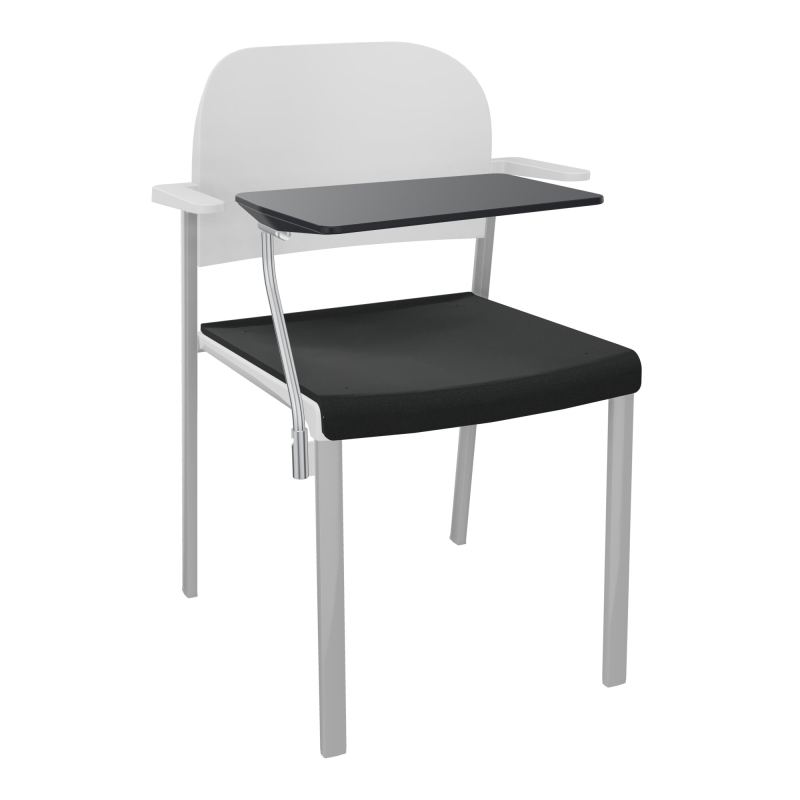 ROMY CHAISE 4P FIXES ASSISE TISSU DOSSIER POLYPRO AVEC ACCOUDOIRS+TABLETTE NOIRE  KE SB P