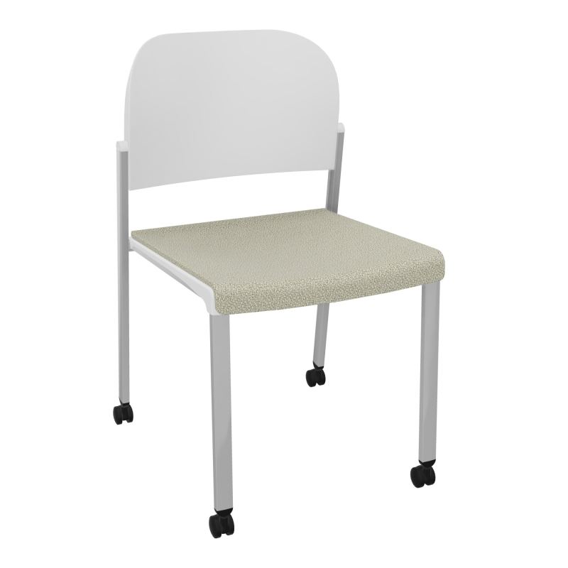 ROMY CHAISE 4P ROULT ASSISE TISSU DOSSIER POLYPRO SANS ACCOUDOIRS  A2 SB PT