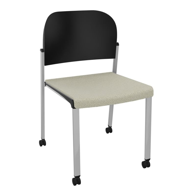 ROMY CHAISE 4P ROULT ASSISE TISSU DOSSIER POLYPRO SANS ACCOUDOIRS  A2 SB PU