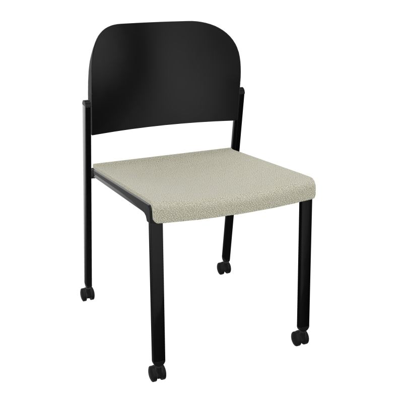 ROMY CHAISE 4P ROULT ASSISE TISSU DOSSIER POLYPRO SANS ACCOUDOIRS  A2 SG PU